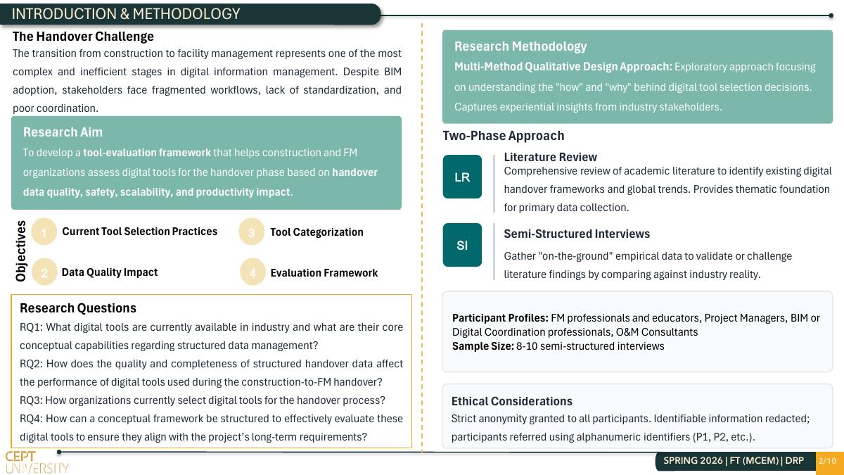 Slide 2 of 13 from the student research presentation