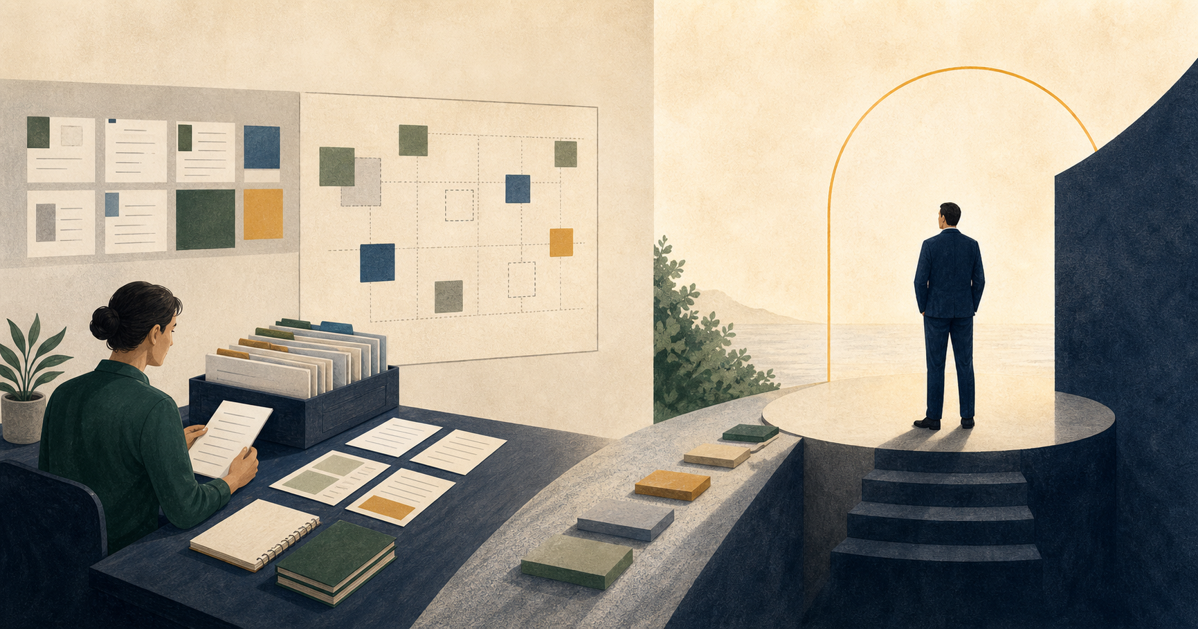 Editorial illustration distinguishing organized readiness work from a separate formal assurance threshold