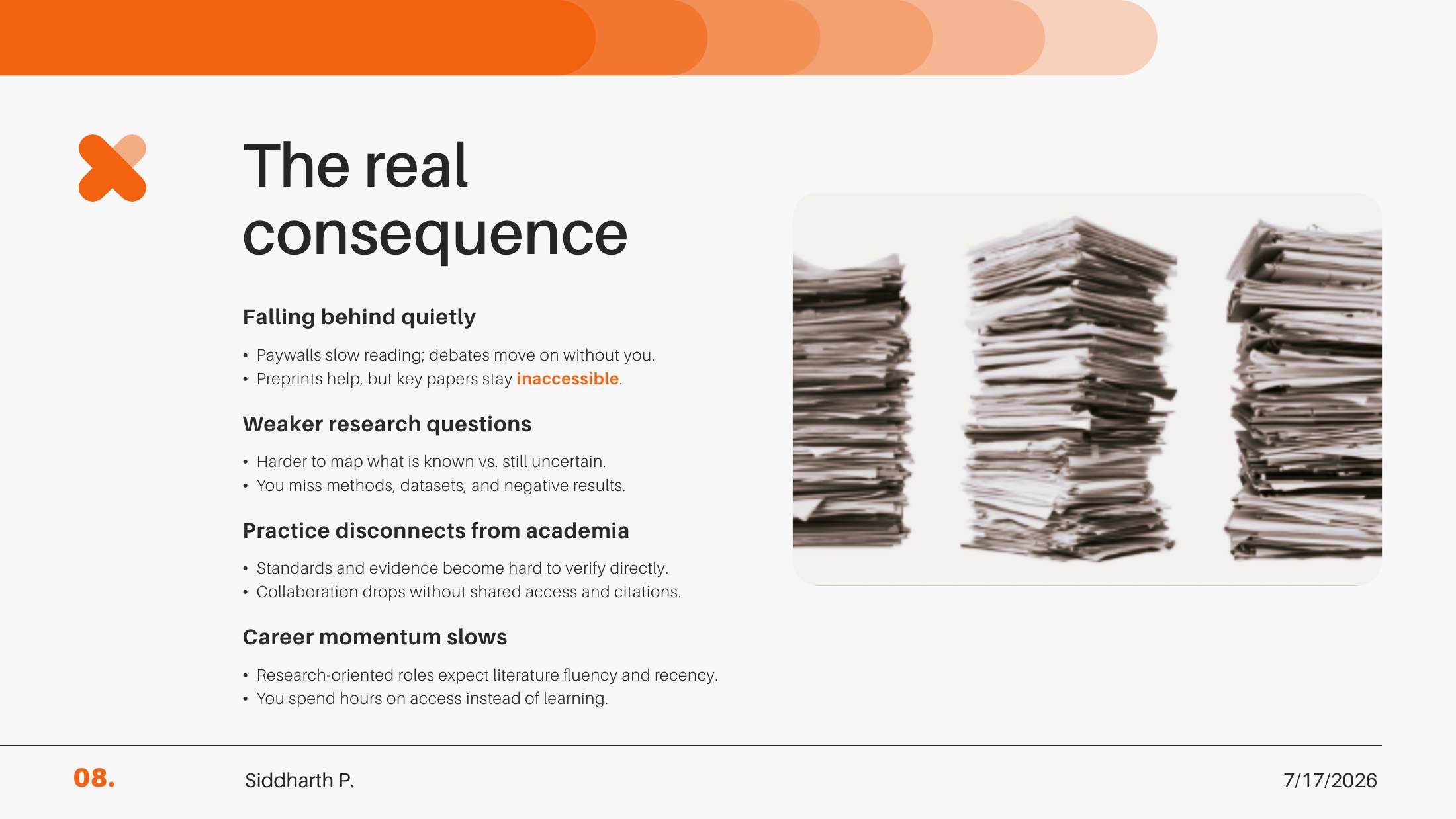 Slide 8 of 16 from Why individual researchers still lack access to knowledge